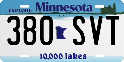 MN license plate 380SVT