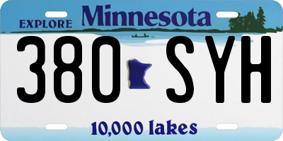 MN license plate 380SYH