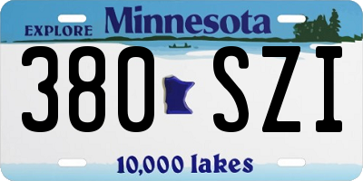 MN license plate 380SZI
