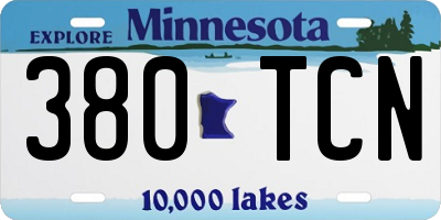 MN license plate 380TCN