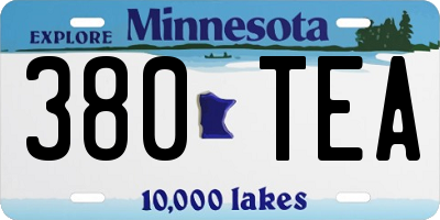 MN license plate 380TEA