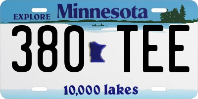MN license plate 380TEE