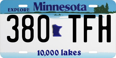 MN license plate 380TFH