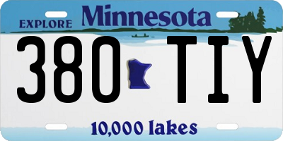 MN license plate 380TIY
