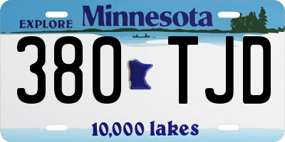 MN license plate 380TJD