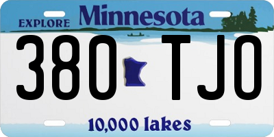 MN license plate 380TJO