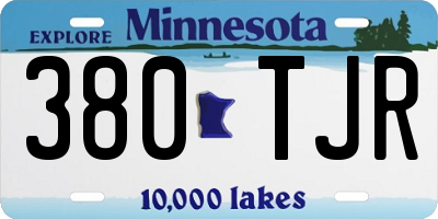 MN license plate 380TJR