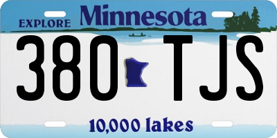 MN license plate 380TJS