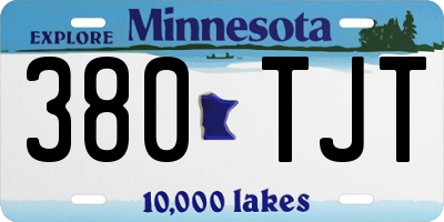 MN license plate 380TJT