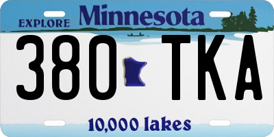 MN license plate 380TKA