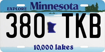 MN license plate 380TKB