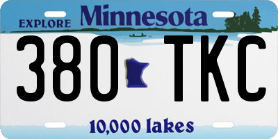 MN license plate 380TKC