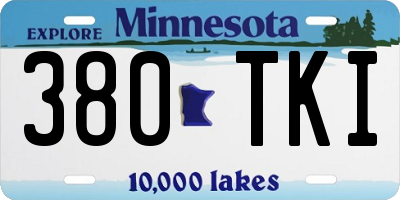 MN license plate 380TKI