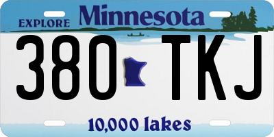MN license plate 380TKJ