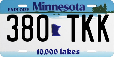 MN license plate 380TKK