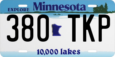 MN license plate 380TKP