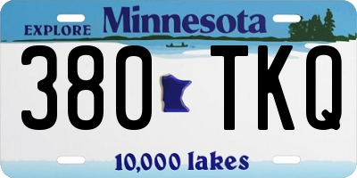 MN license plate 380TKQ