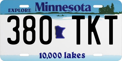 MN license plate 380TKT