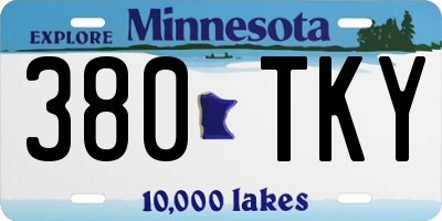 MN license plate 380TKY
