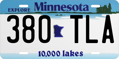 MN license plate 380TLA