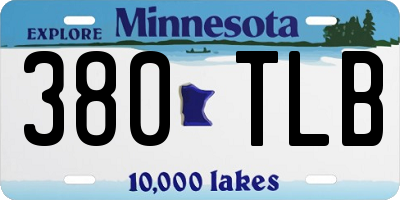 MN license plate 380TLB