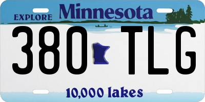 MN license plate 380TLG