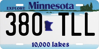 MN license plate 380TLL