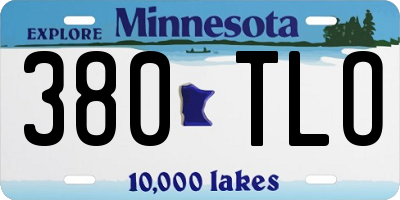 MN license plate 380TLO
