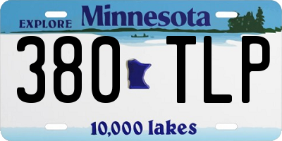 MN license plate 380TLP