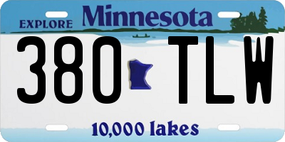 MN license plate 380TLW
