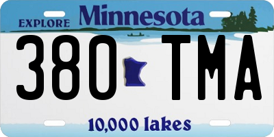 MN license plate 380TMA