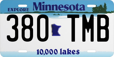 MN license plate 380TMB