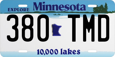 MN license plate 380TMD