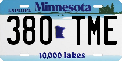 MN license plate 380TME