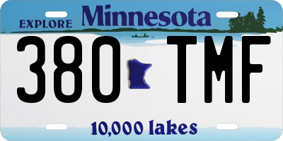 MN license plate 380TMF