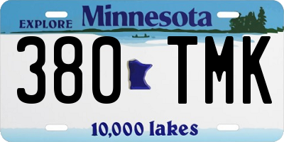 MN license plate 380TMK