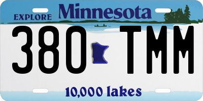 MN license plate 380TMM