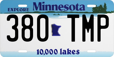 MN license plate 380TMP
