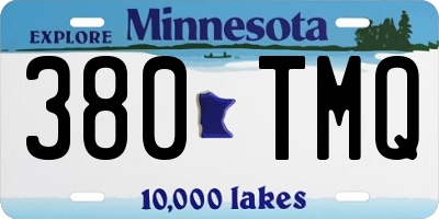 MN license plate 380TMQ
