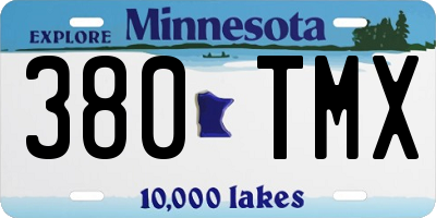 MN license plate 380TMX
