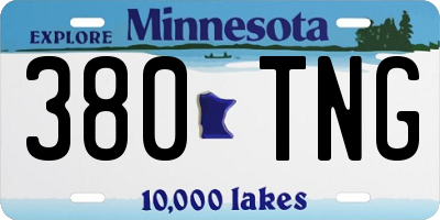 MN license plate 380TNG
