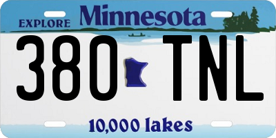 MN license plate 380TNL