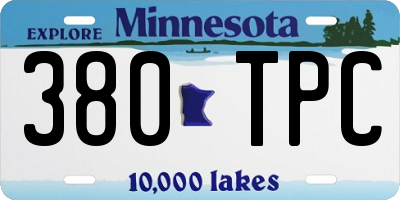 MN license plate 380TPC