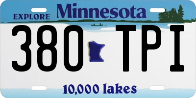 MN license plate 380TPI