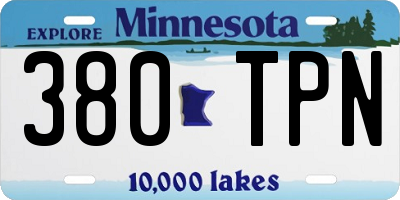 MN license plate 380TPN