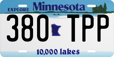 MN license plate 380TPP