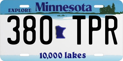 MN license plate 380TPR