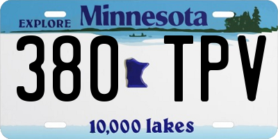 MN license plate 380TPV