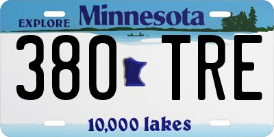 MN license plate 380TRE