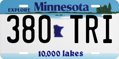 MN license plate 380TRI